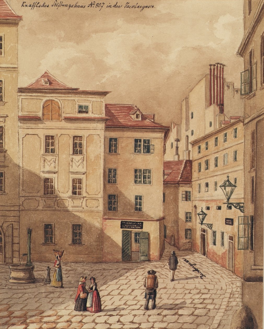 Knaffelsche Foundation House på Jacobergasse nr. 807 i Wien af Carl L. Wiesböck