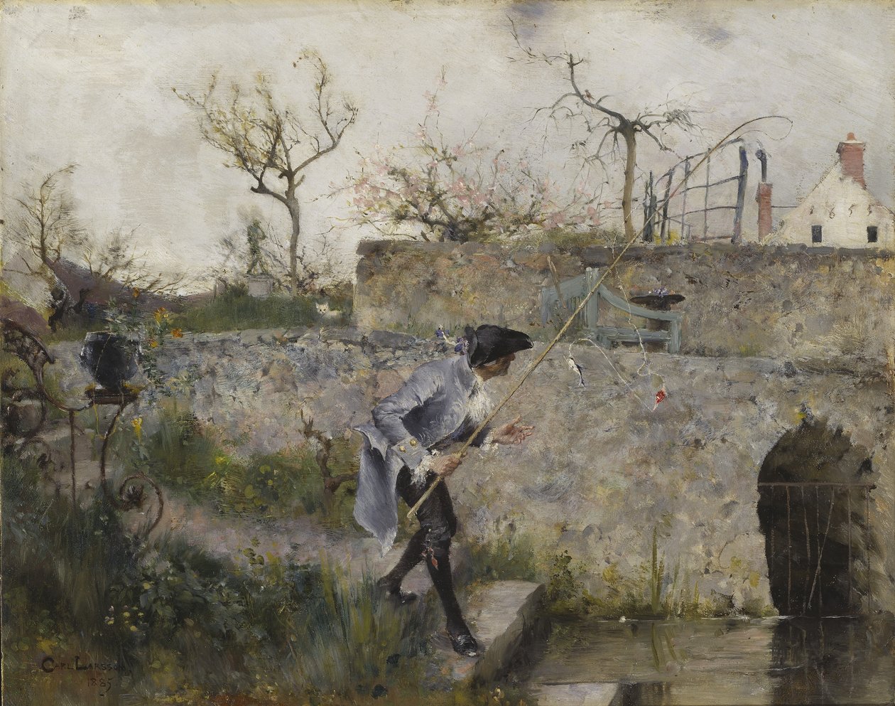 En bid, 1885 af Carl Larsson