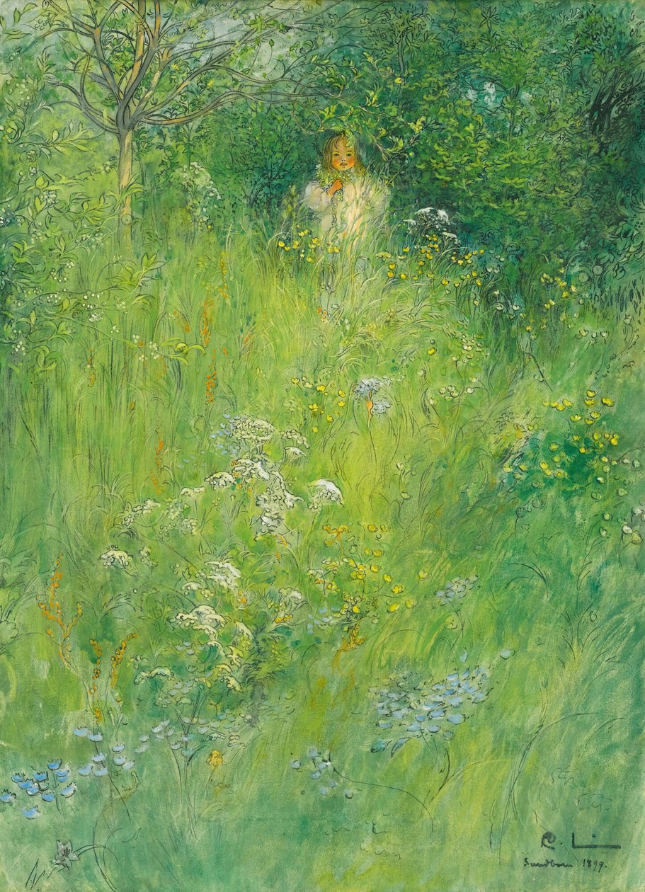 En fe eller Kersti i Engen af Carl Larsson