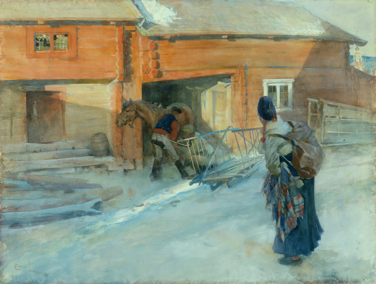 En Bondegård, Bingsjø af Carl Larsson