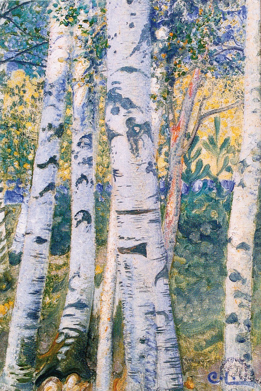 Birketræer, 1910 af Carl Larsson