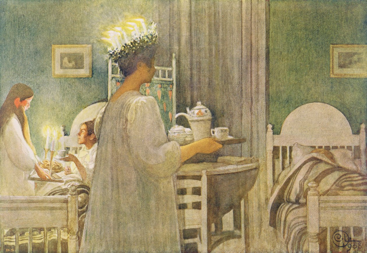 Julemorgen, udgivet i "Lasst Licht Hinin" (Lasst mere lys ind), 1908 af Carl Larsson