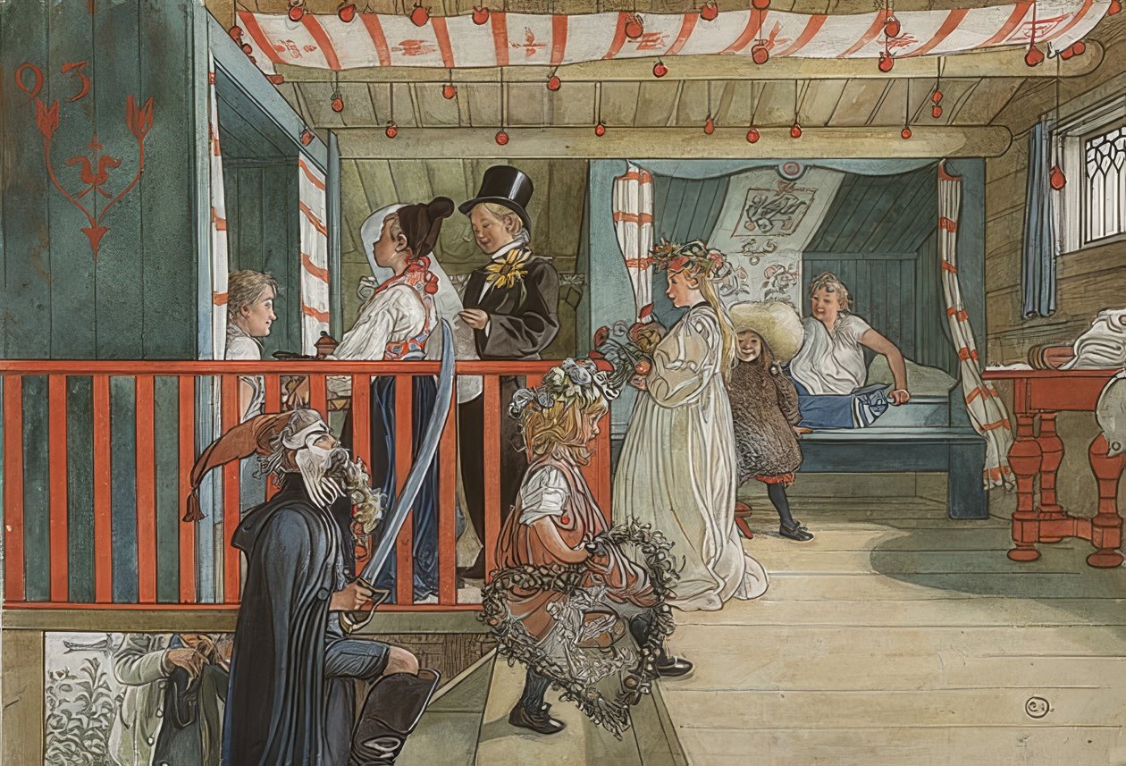 Navnedagen. omkring 1895 af Carl Larsson