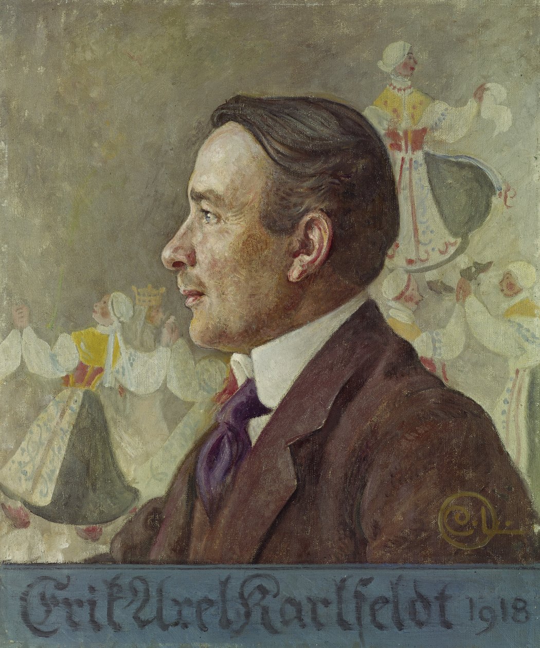 Erik Axel Karlfeldt, 1918 af Carl Larsson