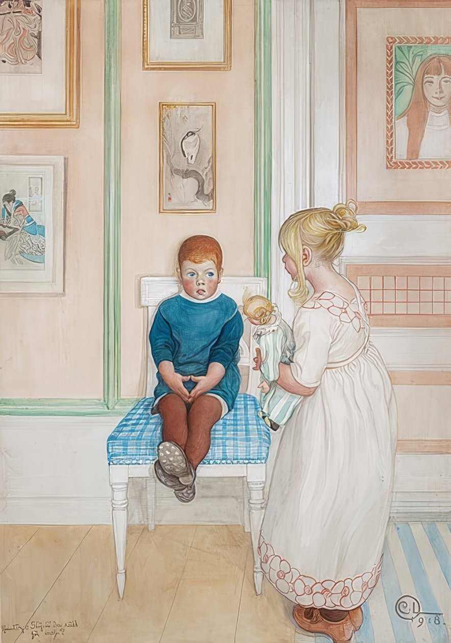 Er du bange for mig? 1918 af Carl Larsson
