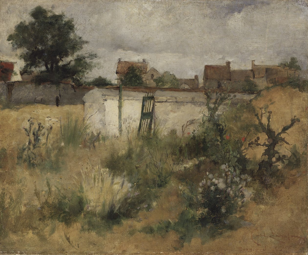 Landskabsstudie fra Barbizon, 1878 af Carl Larsson