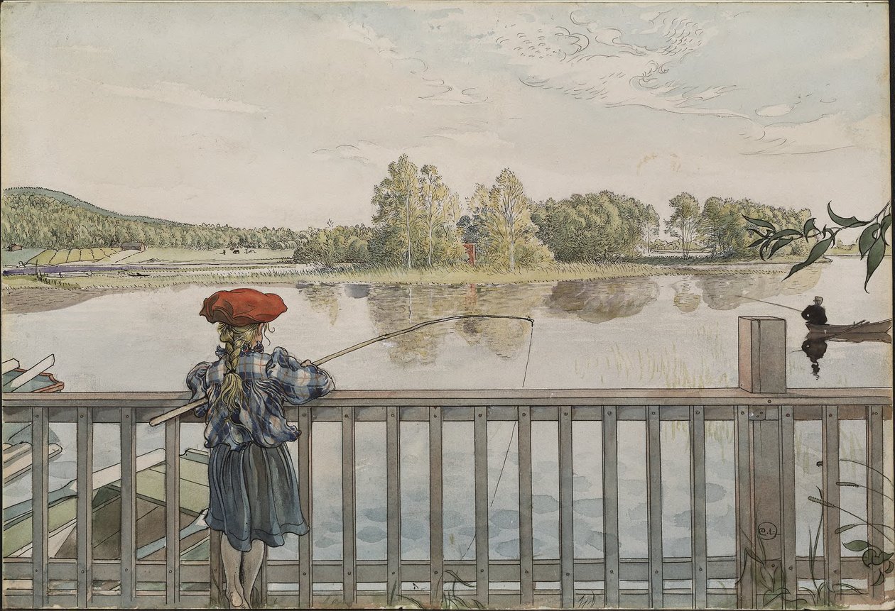 Lisbeth Angling. Fra »A Home« (26 akvareller) af Carl Larsson