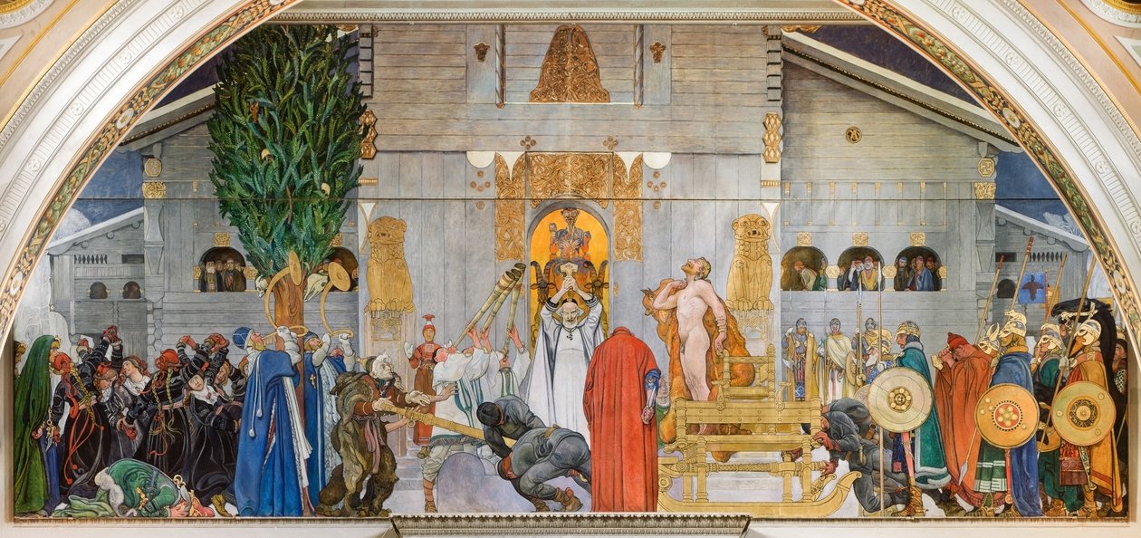 Midvinterblot af Carl Larsson