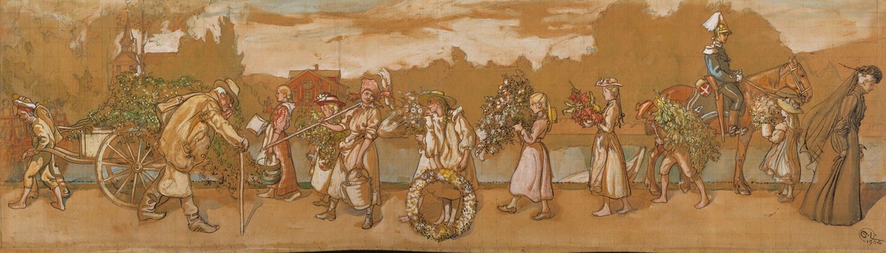 Udenfor blæser sommervinden af Carl Larsson