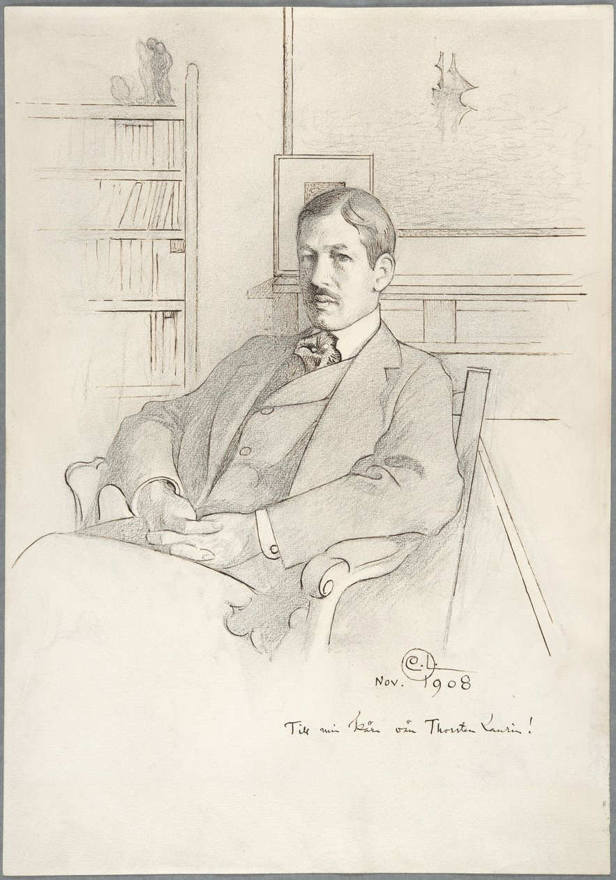 Portræt af Thorsten Laurin af Carl Larsson
