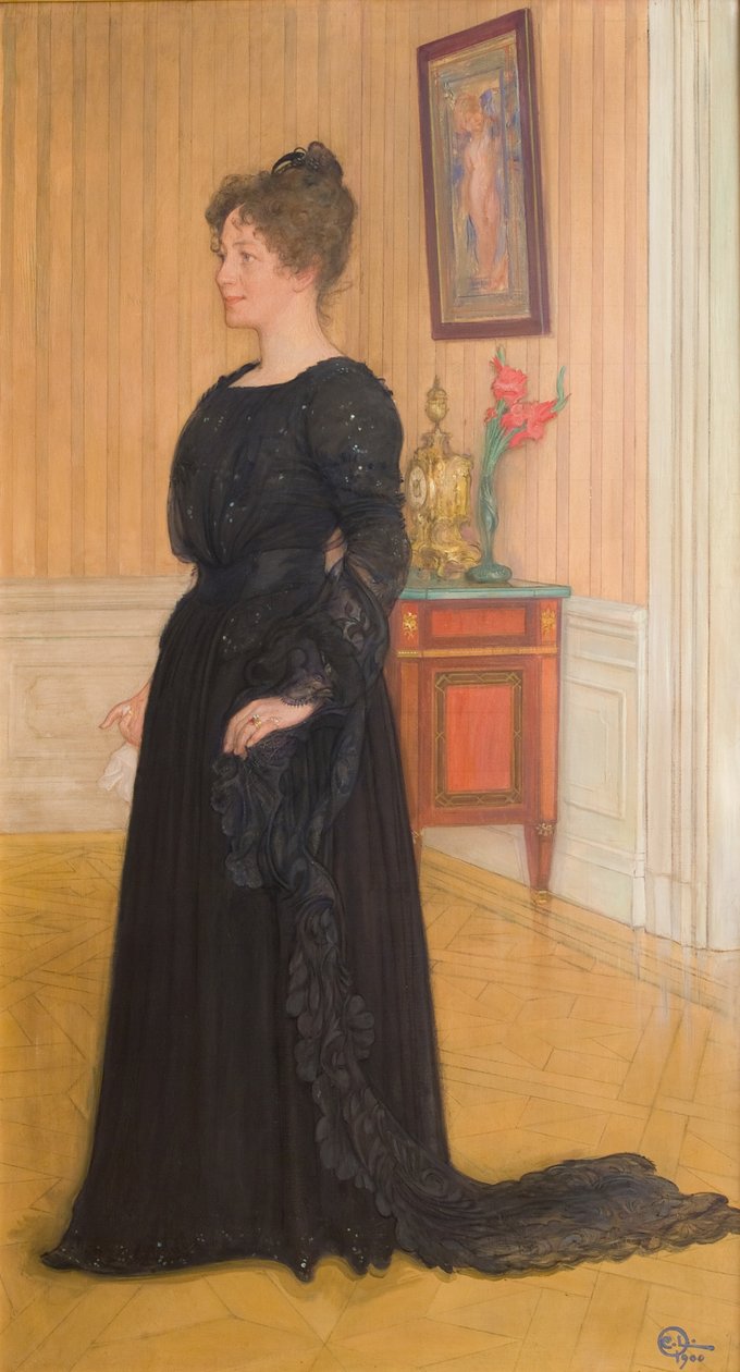 Portræt af fru Signe Thiel af Carl Larsson