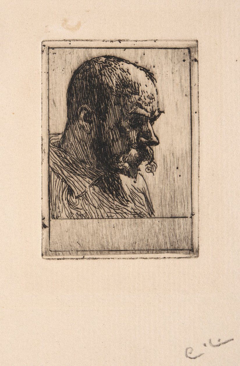 Selvportræt i malerbluse af Carl Larsson