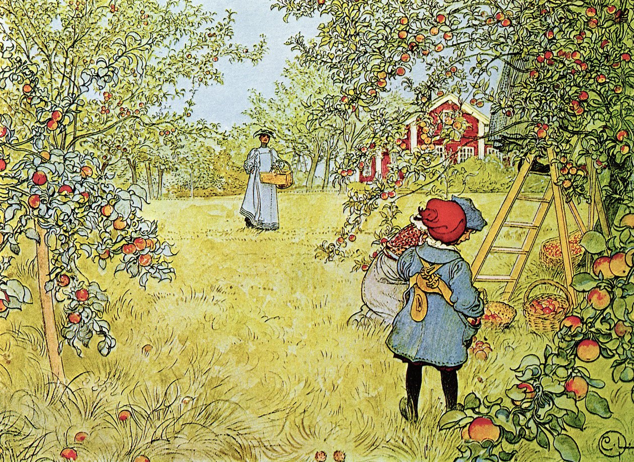 Æblehøsten af Carl Larsson