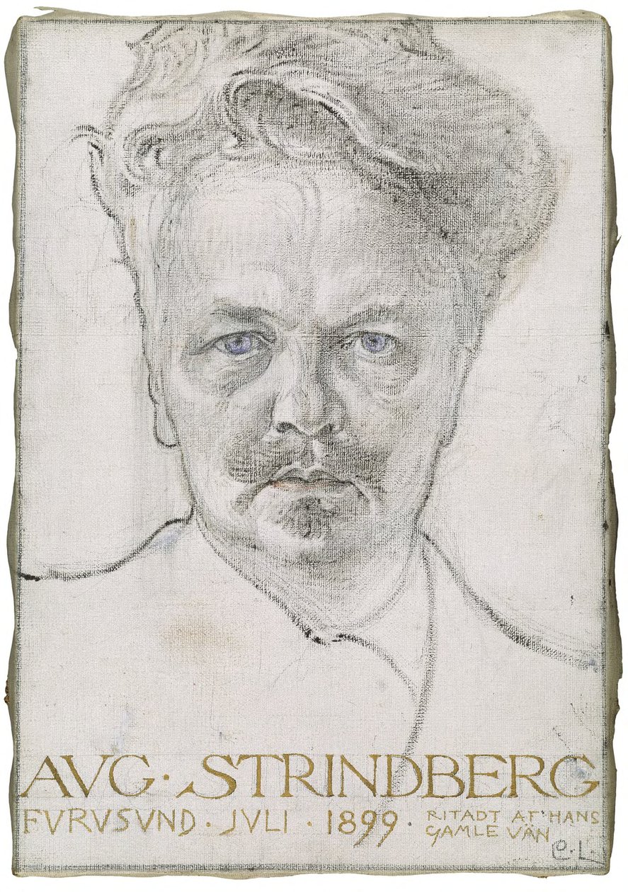 Forfatteren August Strindberg af Carl Larsson