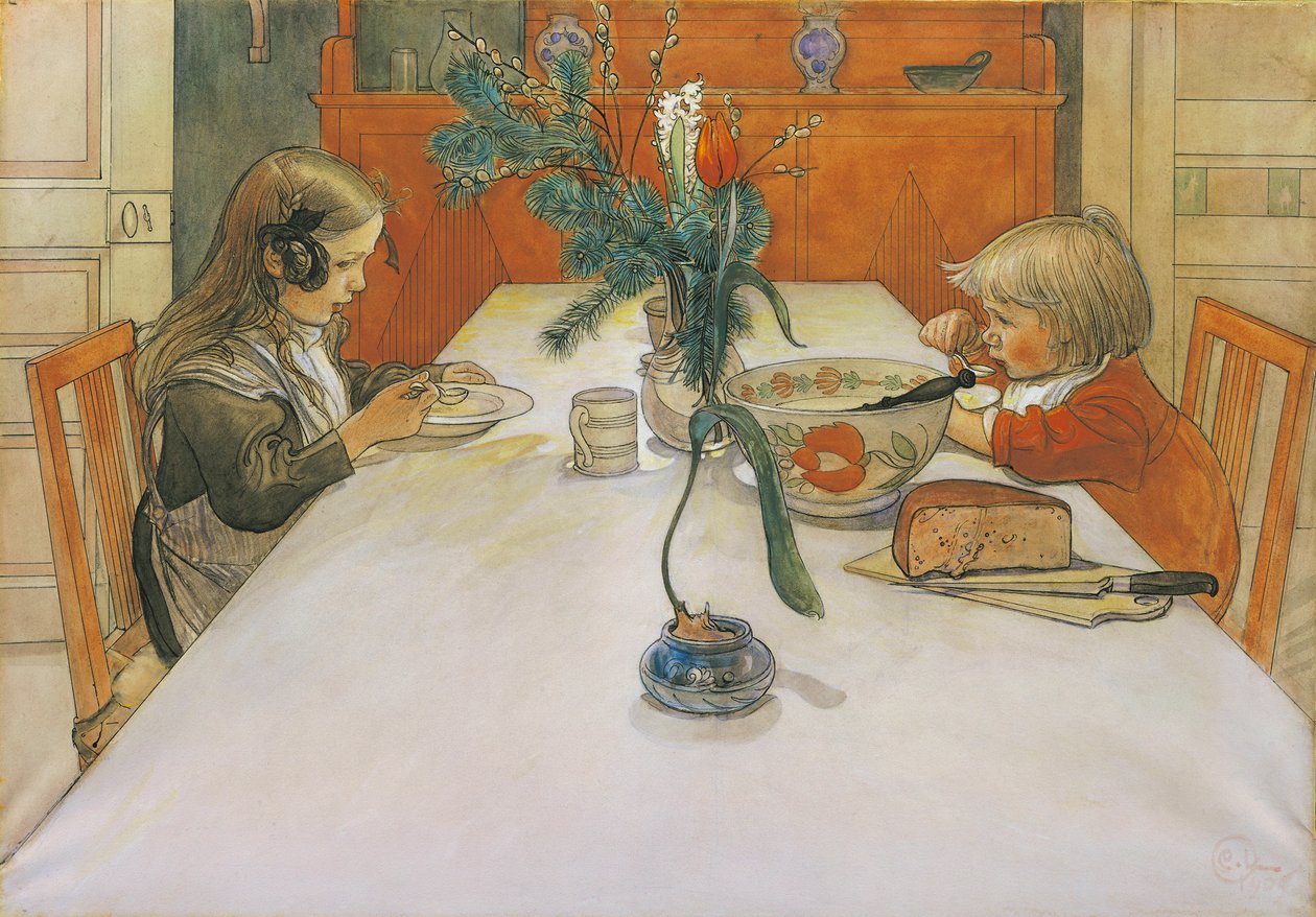 Aftensmåltidet, 1905 af Carl Larsson