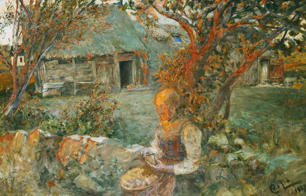De sidste stråler; De sidste stråler, 1887-90 af Carl Larsson