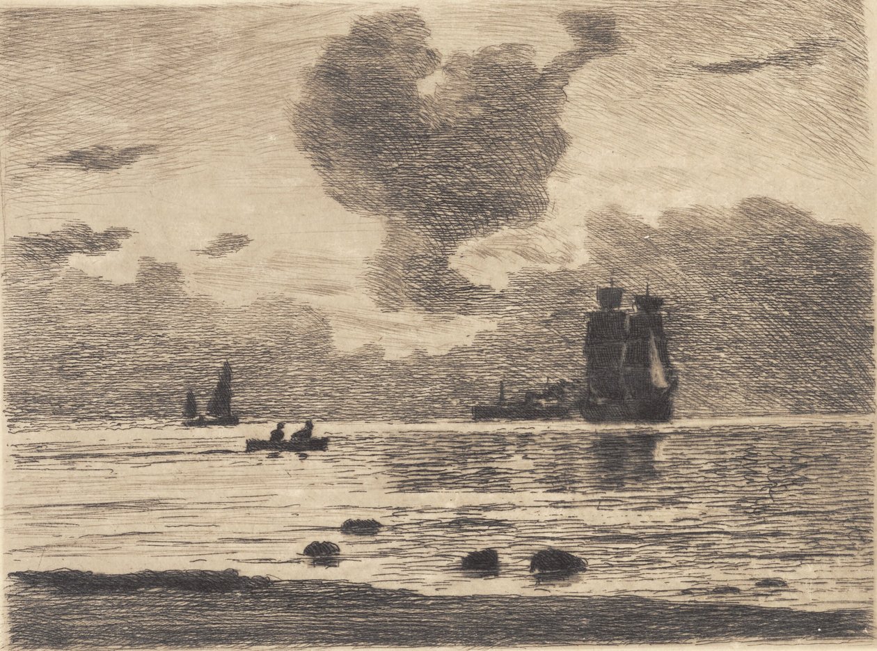 Aften på havet af Carl Locher