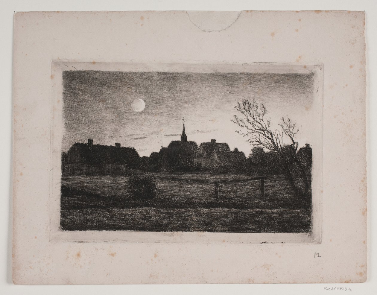 Hornbæk kirke, sommeraften af Carl Locher
