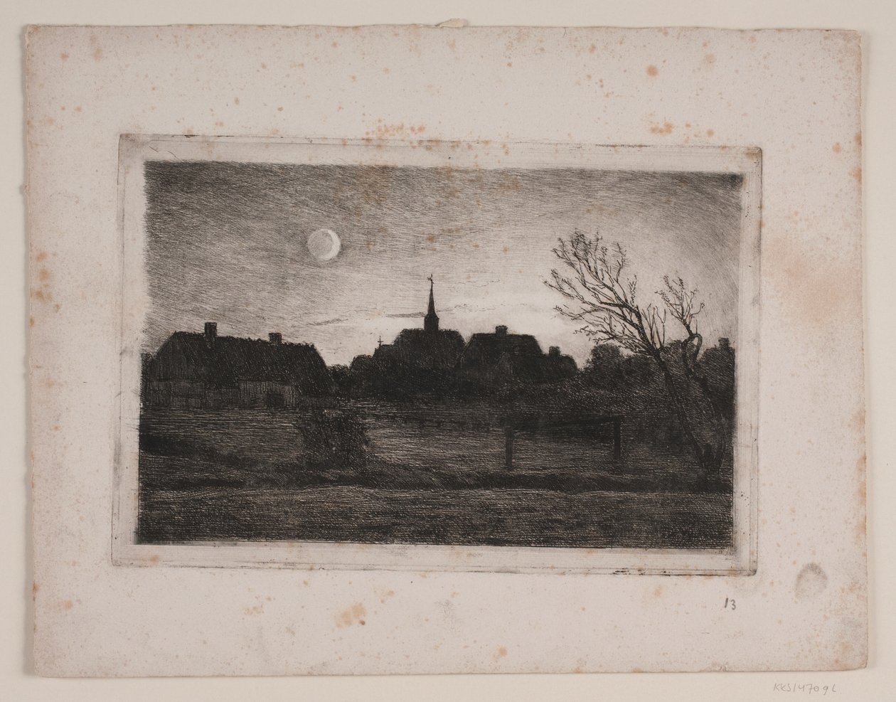 Hornbæk kirke, sommeraften af Carl Locher