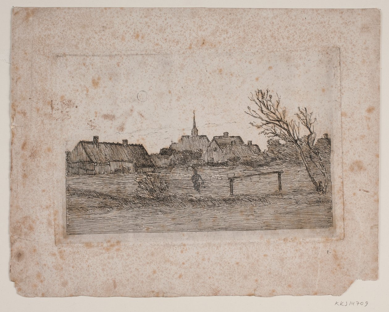 Hornbæk kirke, sommeraften af Carl Locher