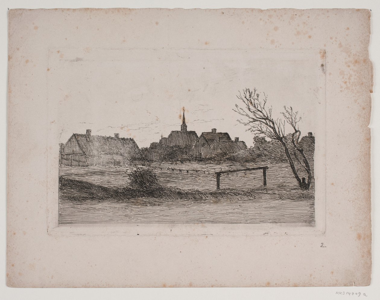 Hornbæk kirke, sommeraften af Carl Locher
