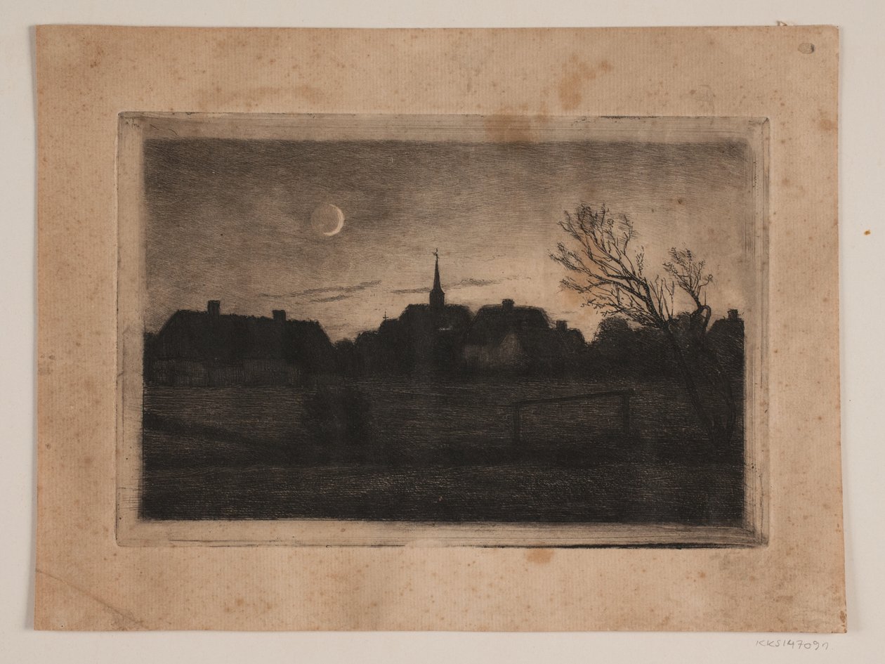 Hornbæk kirke, sommeraften af Carl Locher