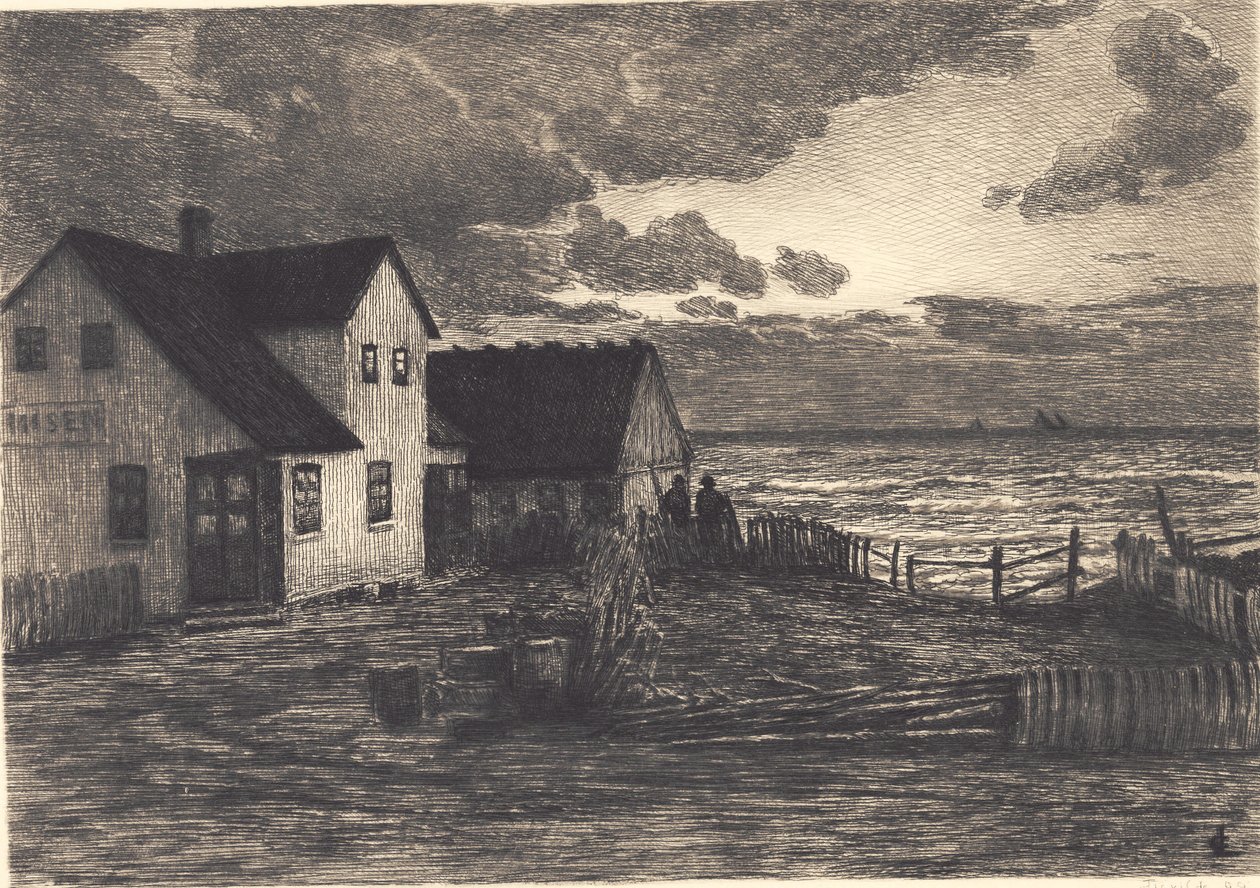 Hus ved havet. Tisvilde af Carl Locher