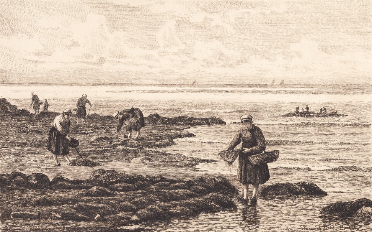Rejefiskere i Bretagne af Carl Locher