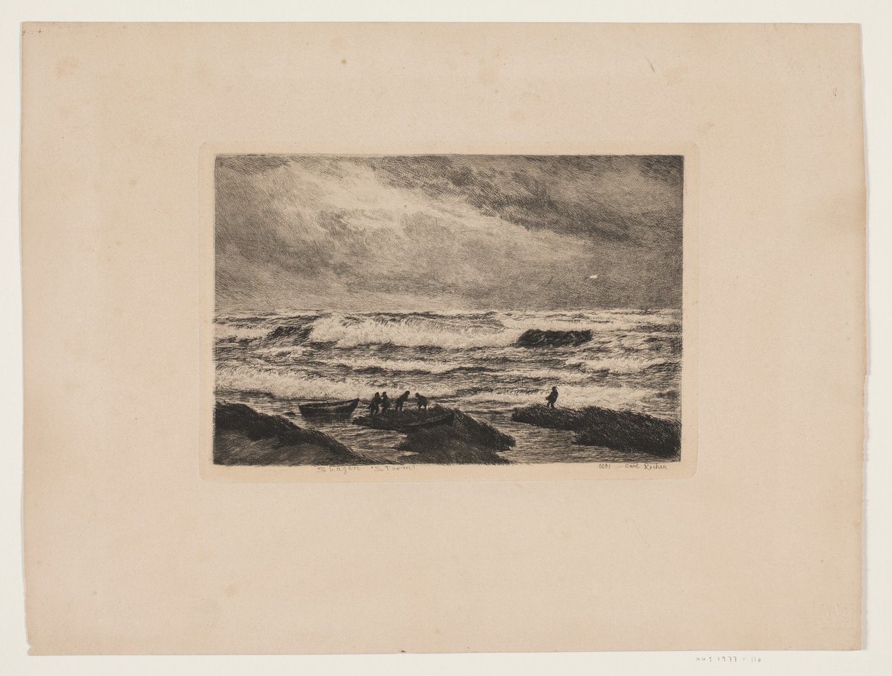 Skagen. Storm af Carl Locher