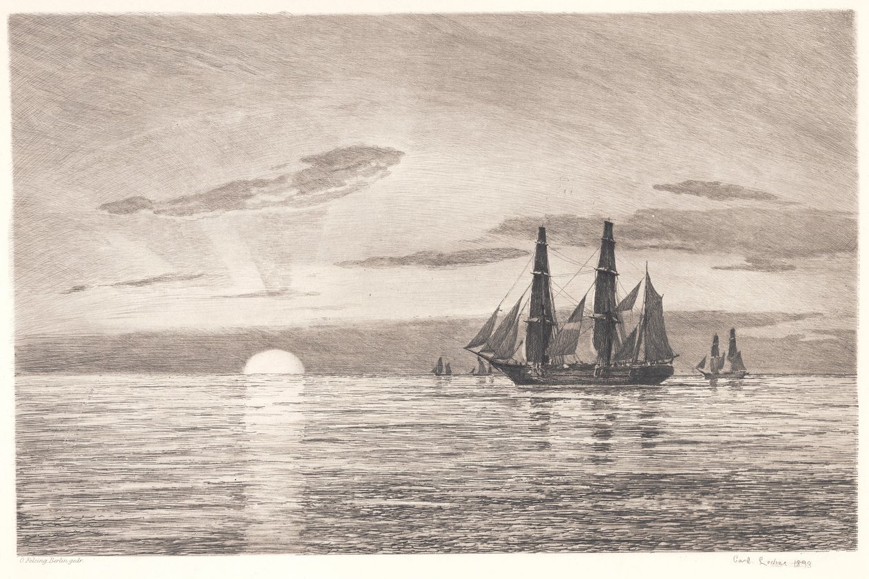 Solnedgang af Carl Locher