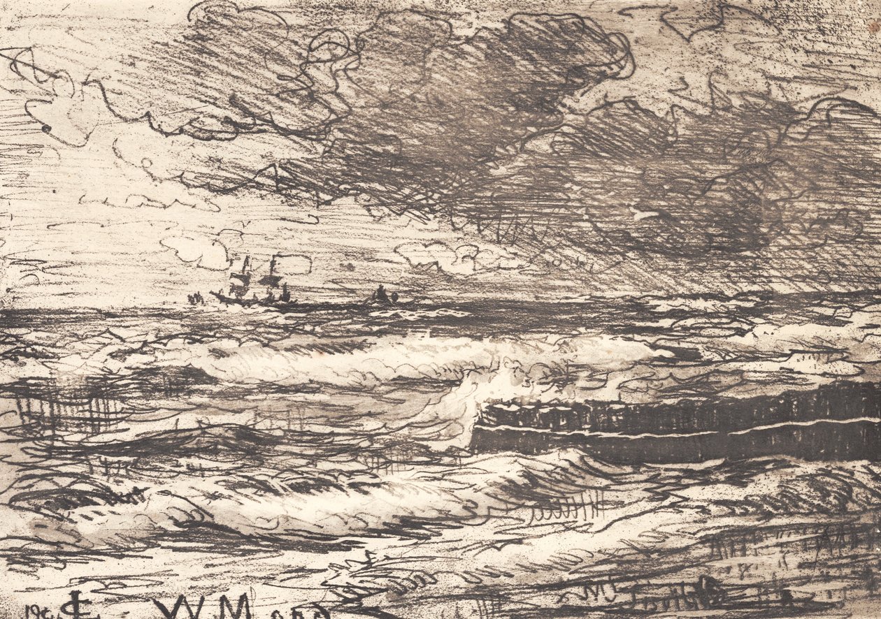 Storm ved Tisvilde af Carl Locher