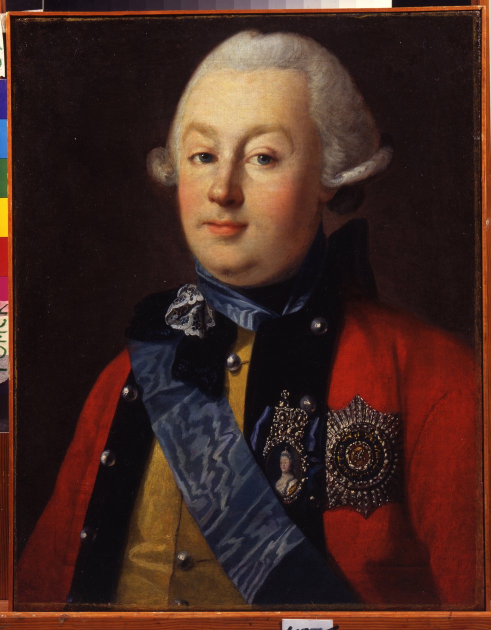 ""Portræt af den politiske og militære Grigory (Gregory eller Grigori) Orlov (1734-1783) favorit af kejserinde Catherine II"" Maleri af Carl Ludwig Johann Christineck (1732/3-1792/4) af Carl Ludwig Christinek