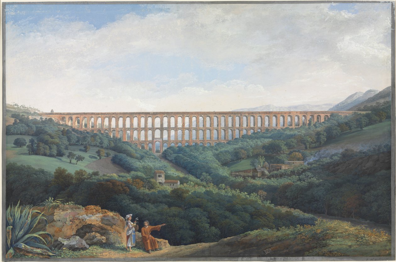 Akvædukterne ved Caserta af Carl Ludwig Hackert