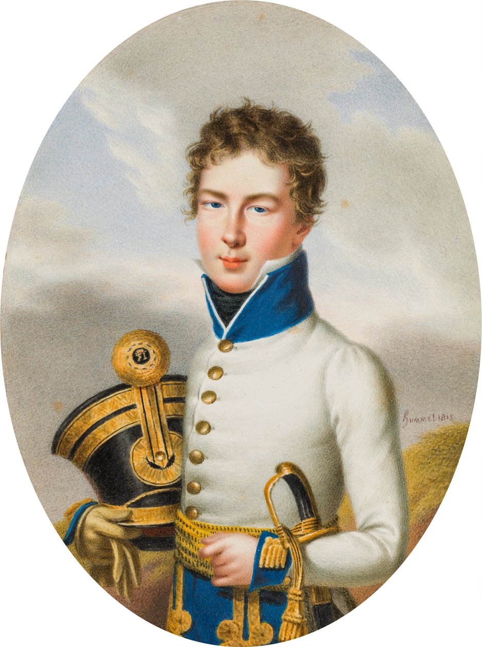 Løjtnant af k.k. Det ungarske infanteriregiment løjtnant feltmarskal Nikolaus prins Esterhazy af Carl Ludwig Hummel de Bourdon