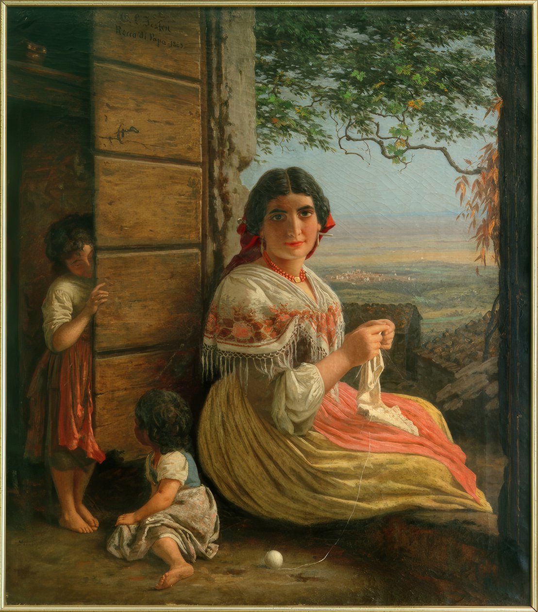 C.L.Jessen, strikkende italiensk af Carl Ludwig Jessen