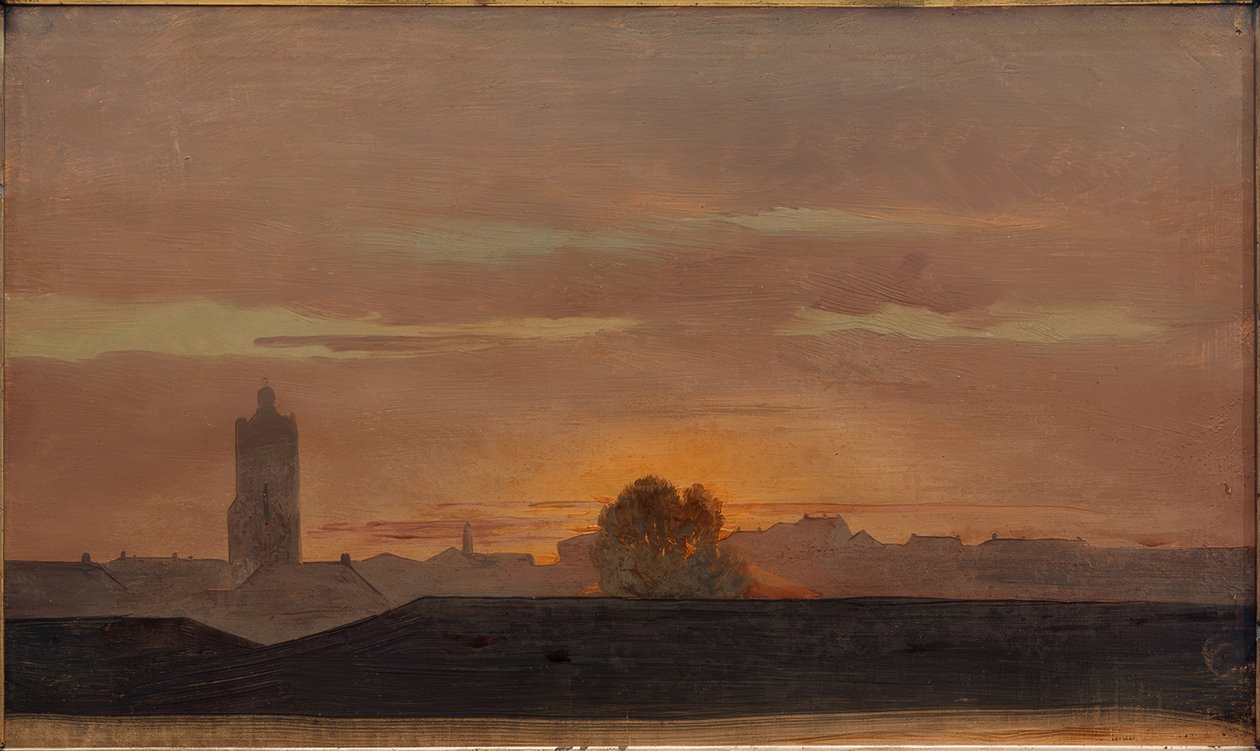 Darmstadt, udsigt fra slotsstudiet af Carl Ludwig Seeger