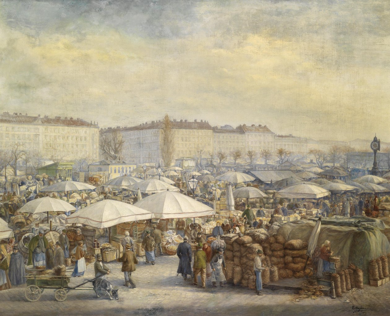 Trængsel og jag på Naschmarkt (Wien) af Carl Massmann