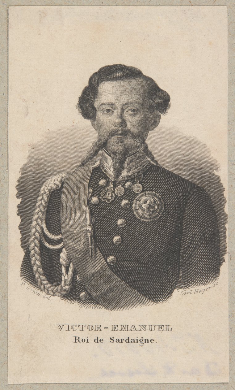 Victor Emanuel 1., konge af Sardinien af Carl Mayer