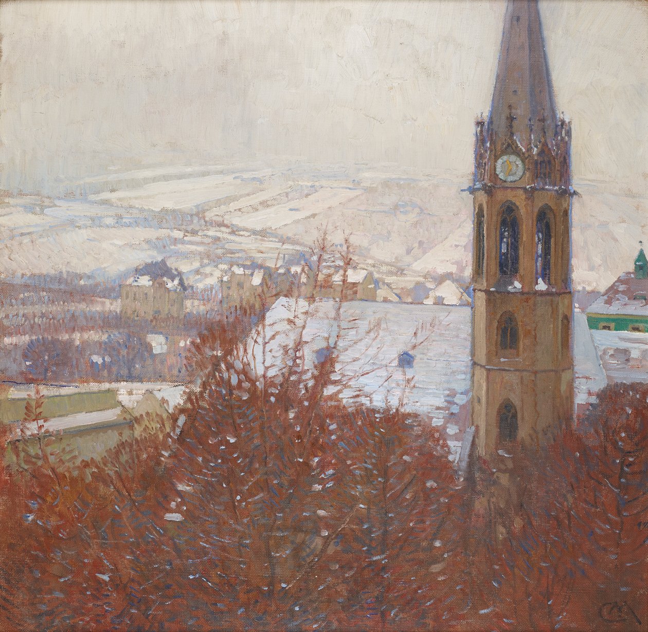 Heiligenstadt i sneen af Carl Moll