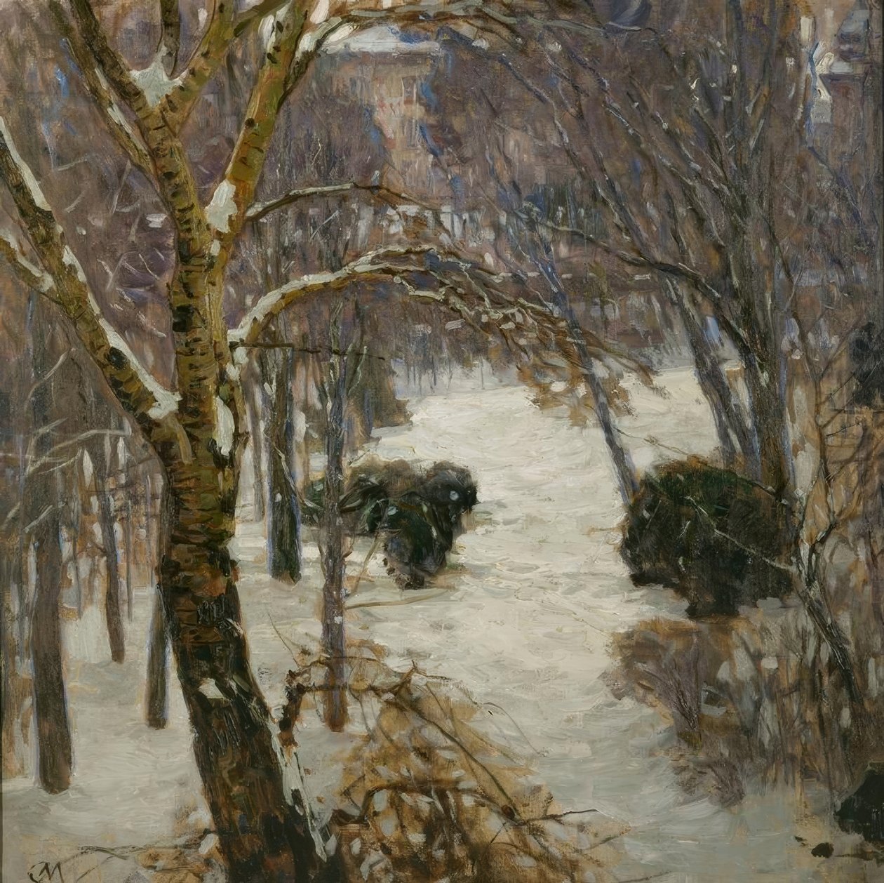 Heiligenstadt Park om vinteren af Carl Moll