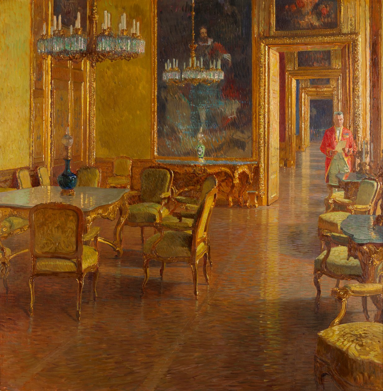 Interiør af prins Eugene af Savoyens vinterpalads på Himmelpfortgasse af Carl Moll