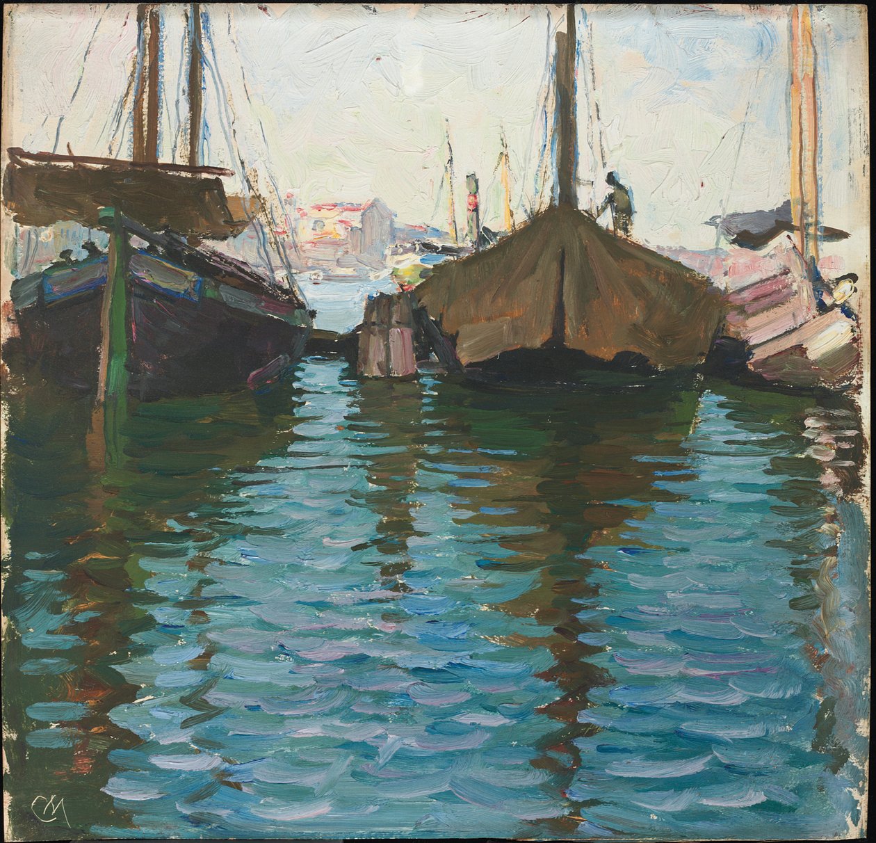Venedig (olie på panel) af Carl Moll