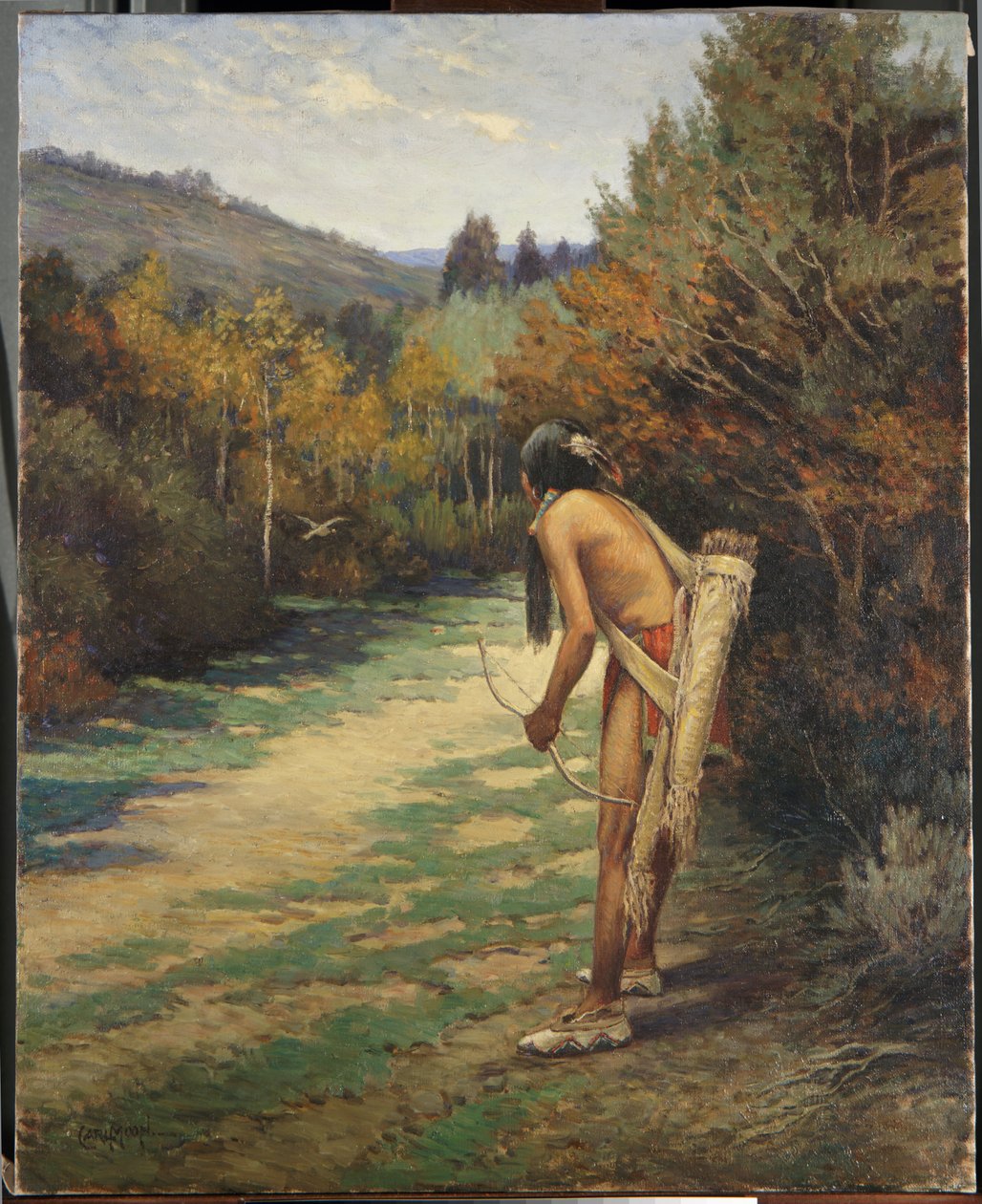 Taos Hunter (olie på lærred) af Carl Moon