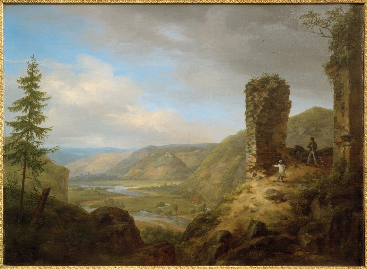 C.Morgenstern, Udsigt fra ruinerne af slottet Böckelheim af Carl Morgenstern