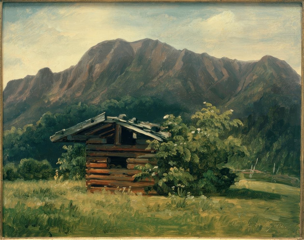 C.Morgenstern, hølade på en eng ved Schlehdorf af Carl Morgenstern