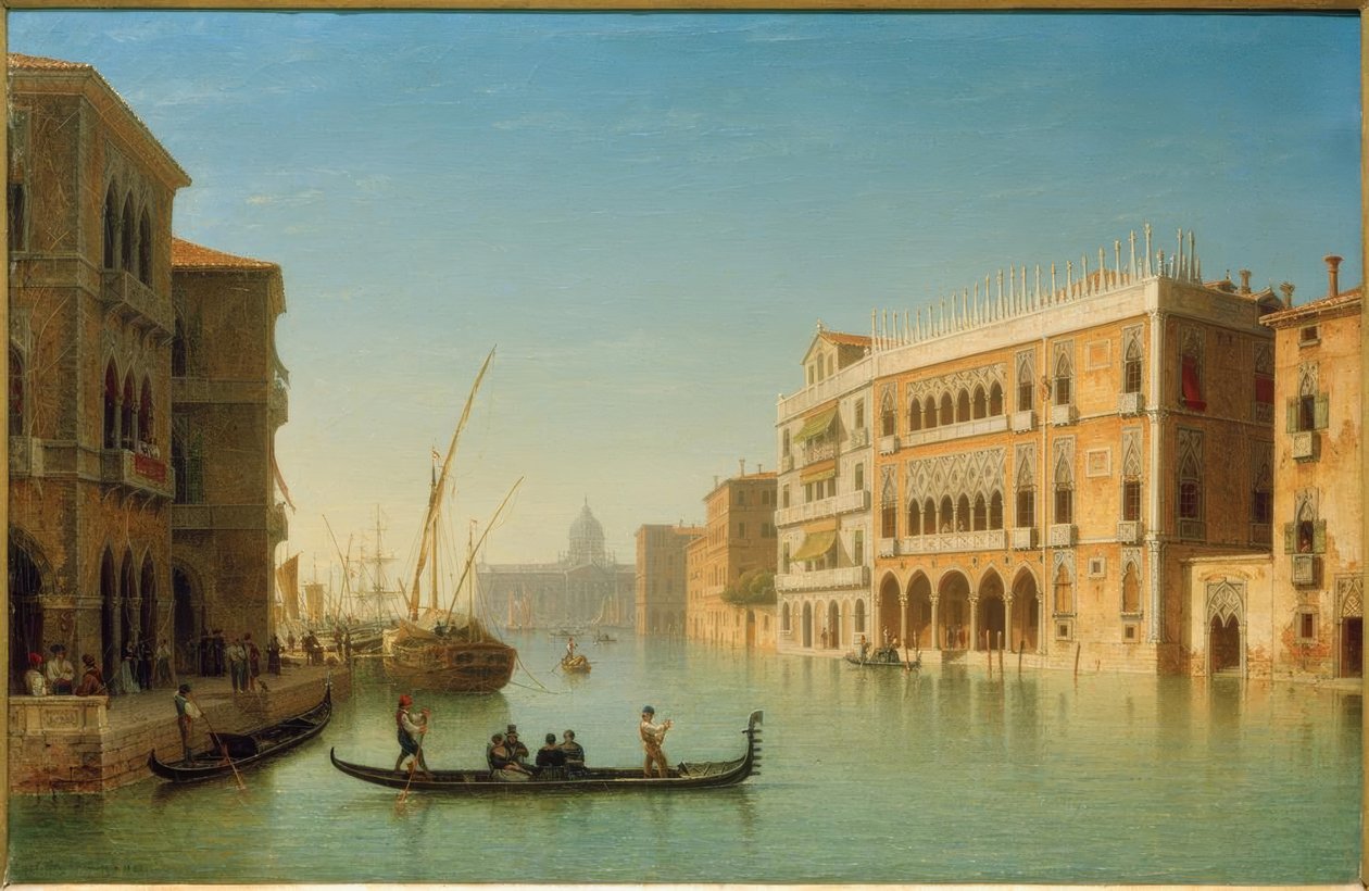 Venedig, Canal Grande / maleri af Carl Morgenstern af Carl Morgenstern