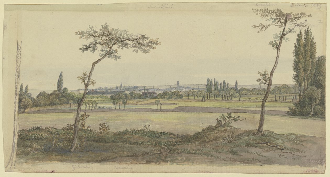 Udsigt over Frankfurt am Main af Carl Morgenstern