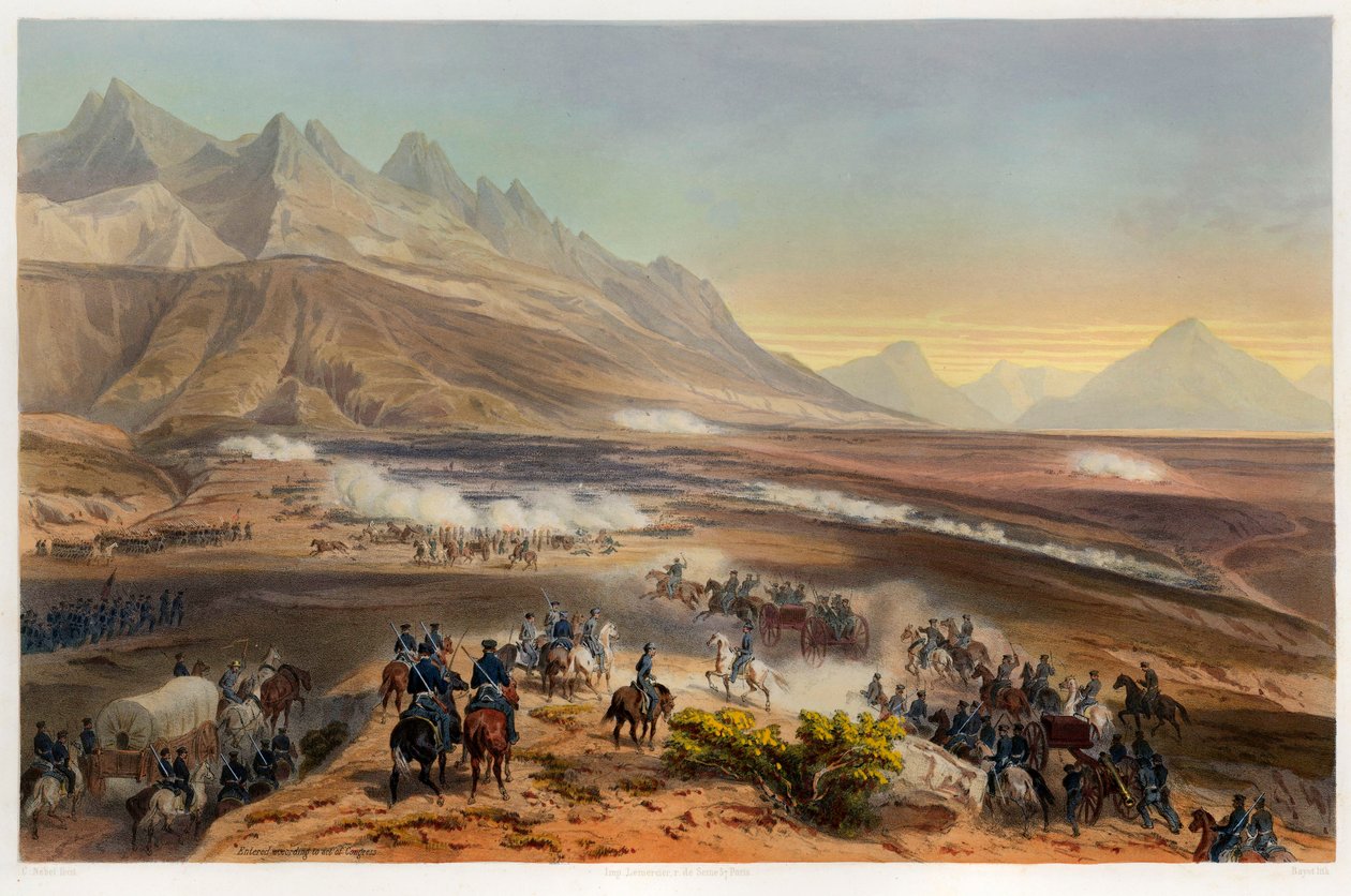 Battle of Buena Vista, pub. 1851. af Carl Nebel