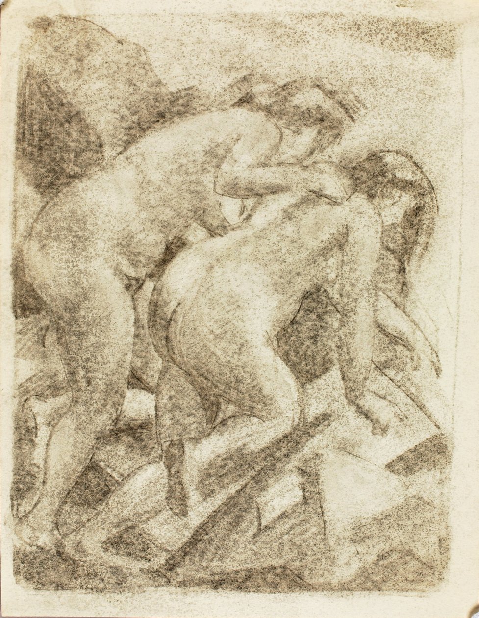To nøgne kvindefigurer af Carl Newman