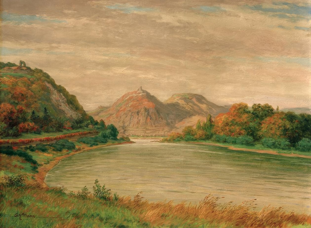Efterårsdag på Rhinen nær Rolandseck af Carl Nonn
